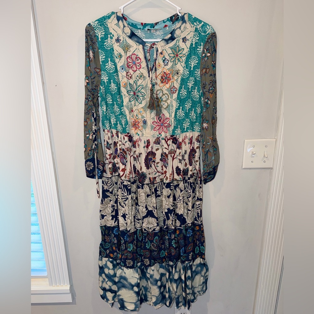 John Mark Multicolor Boho Floral Dress